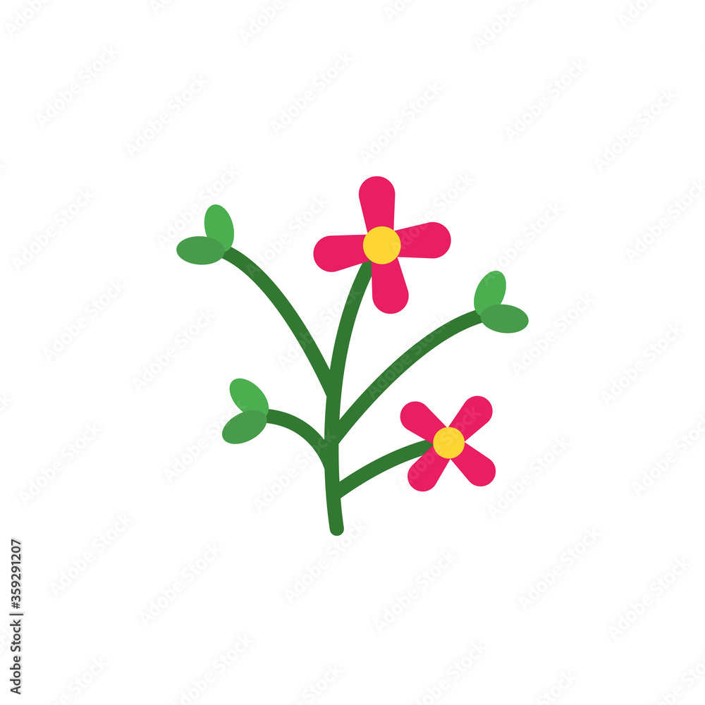Poster mustard flower icon. simple color vector elements of botanicals icons for ui and ux, website or mobi