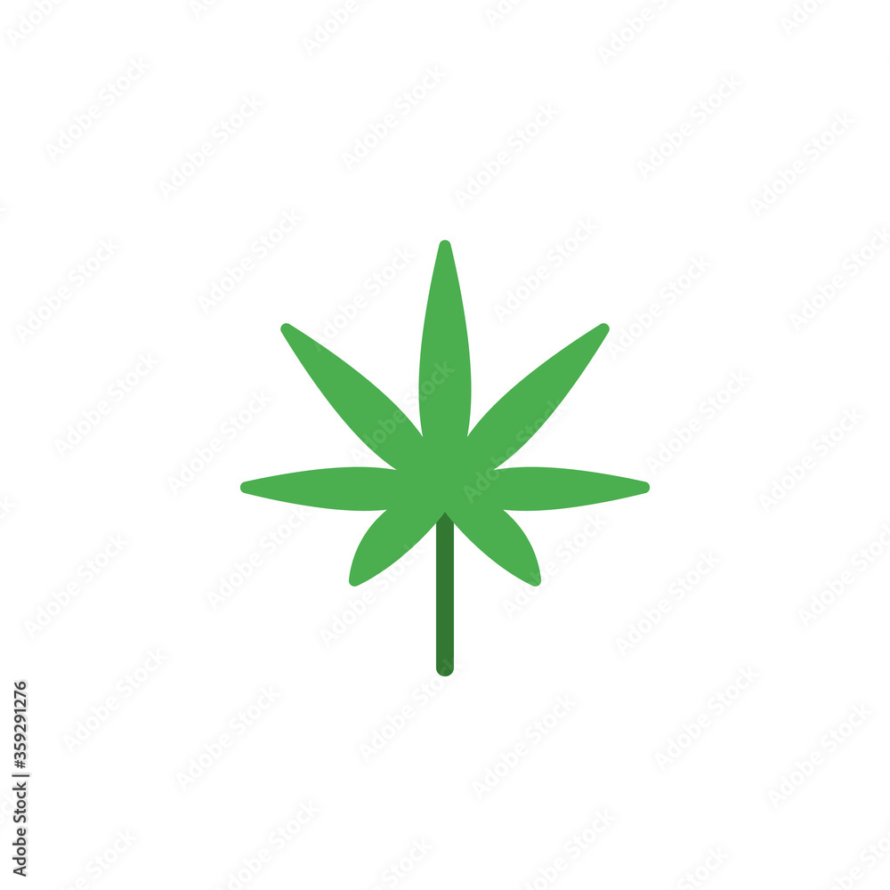 Poster hemp flower icon. simple color vector elements of botanicals icons for ui and ux, website or mobile 
