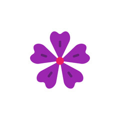 Mallow flower icon. Simple color vector elements of botanicals icons for ui and ux, website or mobile application