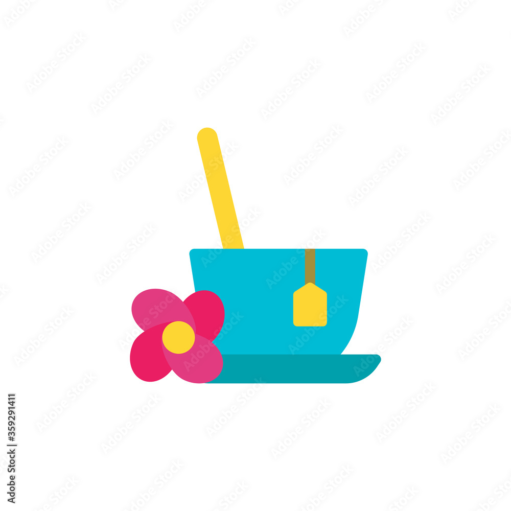 Aufkleber infusion flower cup icon. simple color vector elements of botanicals icons for ui and ux, website or