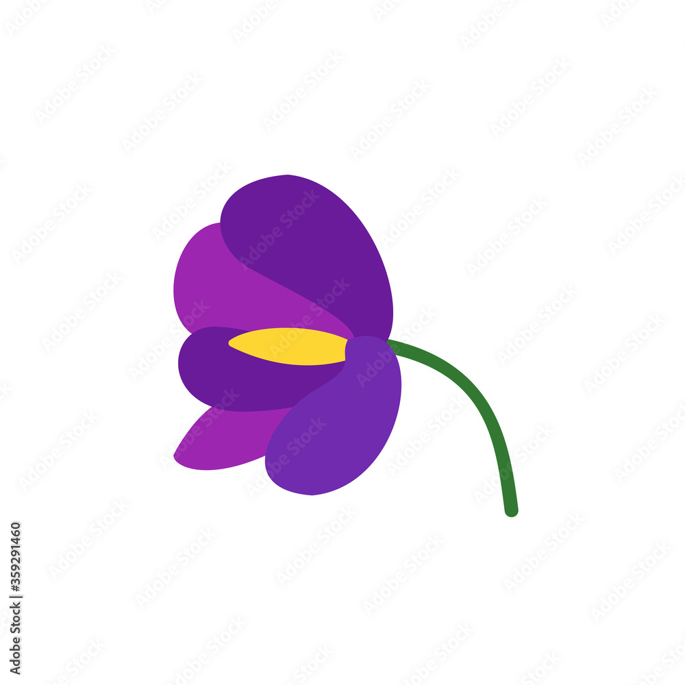 Poster mallow flower icon. simple color vector elements of botanicals icons for ui and ux, website or mobil