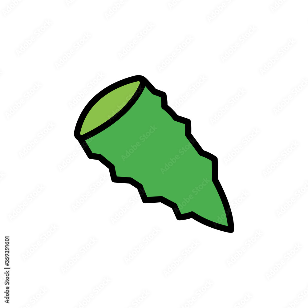 Poster aloe leaf icon. simple color with outline vector elements of healing plant icons for ui and ux, webs