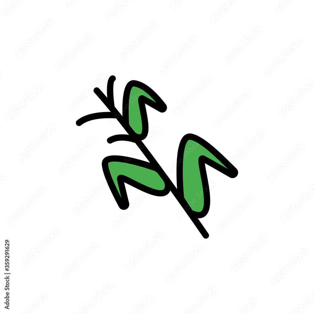 Poster corn leaf icon. simple color with outline vector elements of healing plant icons for ui and ux, webs