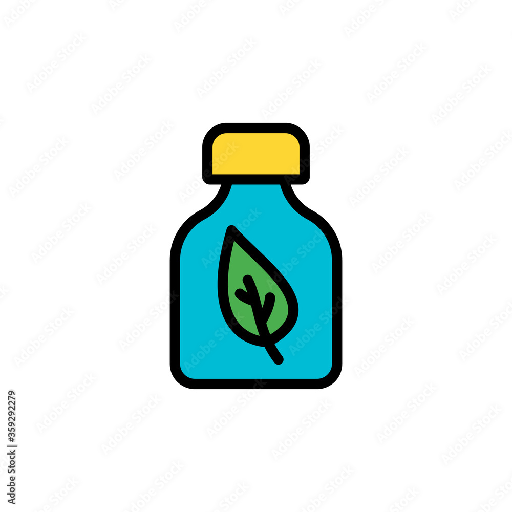 Aufkleber dried leaf icon. simple color with outline vector elements of healing plant icons for ui and ux, web