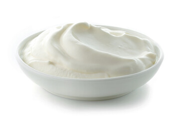 bowl of sour cream or yogurt