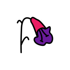 Gesneriad icon. Simple color with outline vector elements of healing plant icons for ui and ux, website or mobile application