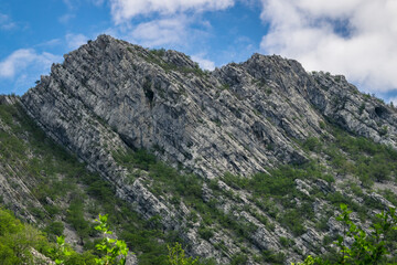 Beautiful karst rock formation in Paklenica National Park. Croatia, 28th April 2015.