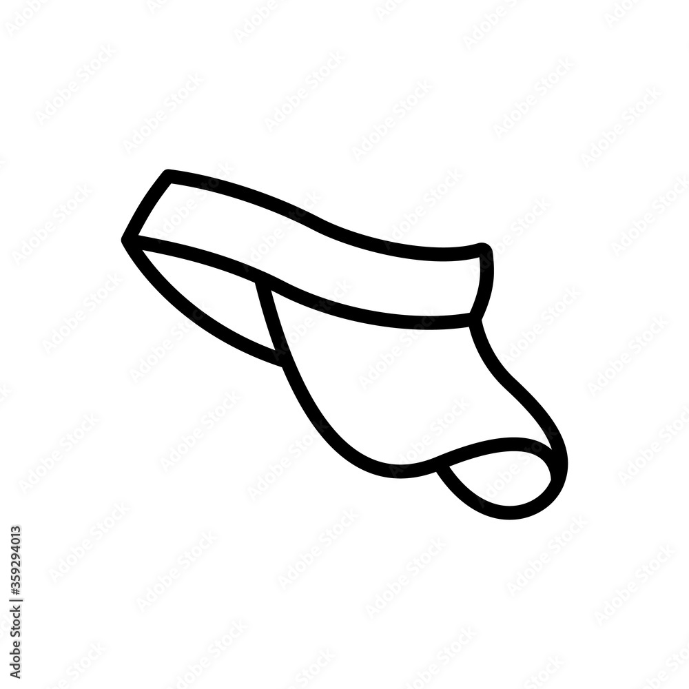Poster visor concept line icon. simple element illustration. visor concept outline symbol design from golf 