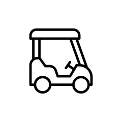 Golf cart concept line icon. Simple element illustration. Golf cart concept outline symbol design from golf set. Can be used for web and mobile