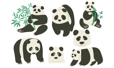 panda variant pose vector set