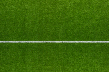 Green Synthetic Grass Sports Field With White Line Shot From Above. Sports Or Leisure Concept © Augustas Cetkauskas