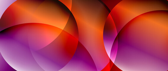 Circle modern geometric abstract background with liquid gradients