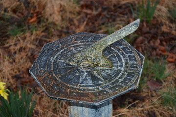 old stone sundial