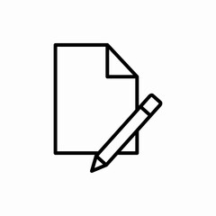 Outline document edit icon.Document edit vector illustration. Symbol for web and mobile