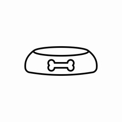 Outline dog food bowl icon.Dog food bowl vector illustration. Symbol for web and mobile