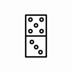 Outline domino icon.Domino vector illustration. Symbol for web and mobile