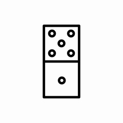 Outline domino icon.Domino vector illustration. Symbol for web and mobile