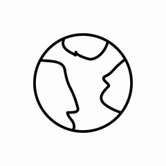 Outline earth icon.Earth vector illustration. Symbol for web and mobile