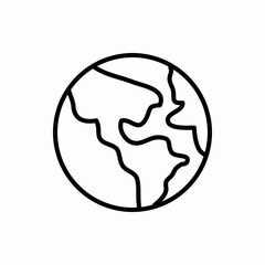 Outline earth icon.Earth vector illustration. Symbol for web and mobile