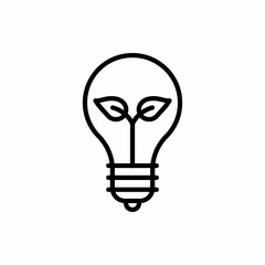 Outline eco lamp icon.Eco lamp vector illustration. Symbol for web and mobile