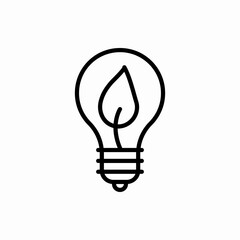 Outline eco lamp icon.Eco lamp vector illustration. Symbol for web and mobile