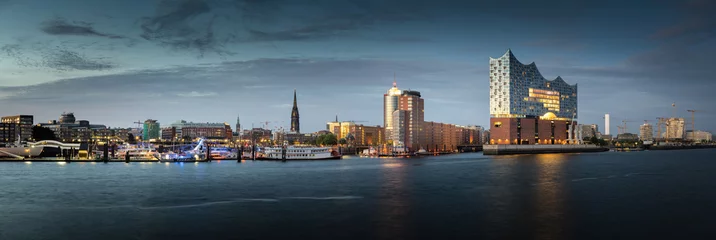 Panorama of the Hamburg harbour near St. Pauli / Landungsbrücken © Jonas Weinitschke