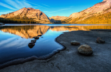 Fototapeta premium Reflections on Tenaya Lake, Yosemite National Park, California