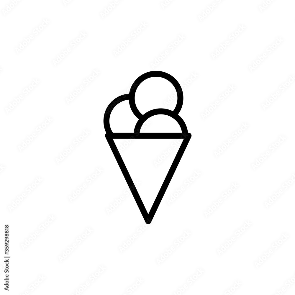 Poster ice-cream concept line icon. simple element illustration. ice-cream concept outline symbol design fr