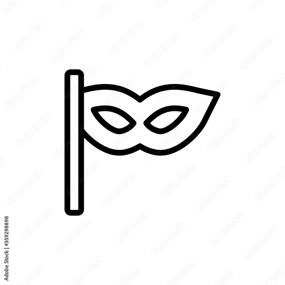 Poster mask concept line icon. simple element illustration. mask concept outline symbol design from italy s