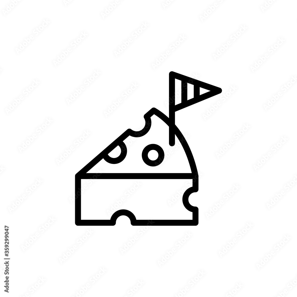 Poster cheese concept line icon. simple element illustration. cheese concept outline symbol design from ita