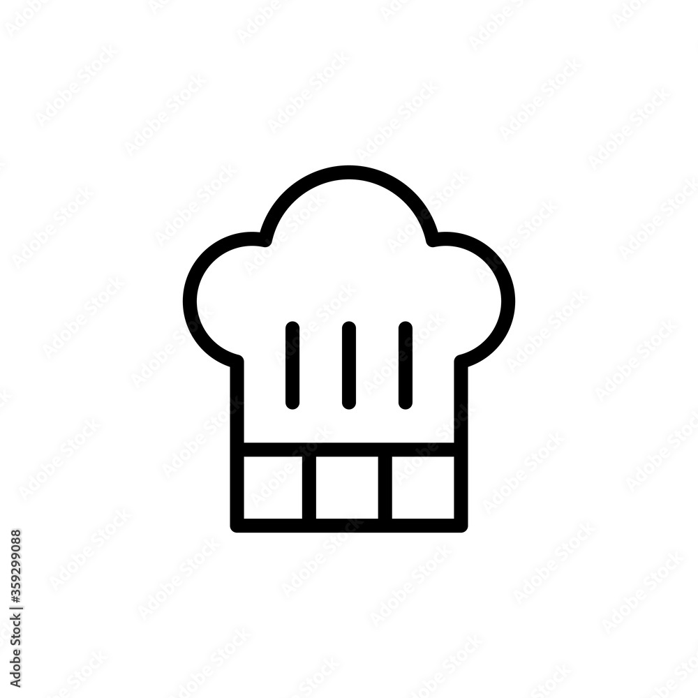 Poster chef hat concept line icon. simple element illustration. chef hat concept outline symbol design from