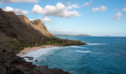 Fototapeta na wymiar view of coast in Hawaii