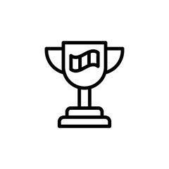 Medal, cup, trophy concept line icon. Simple element illustration. Medal, cup, trophy concept outline symbol design from Italy set. Can be used for web and mobile
