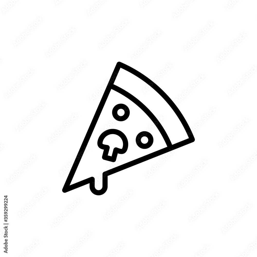 Poster pizza slice concept line icon. simple element illustration. pizza slice concept outline symbol desig