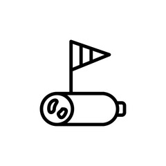 Salami concept line icon. Simple element illustration. Salami concept outline symbol design from Italy set. Can be used for web and mobile