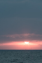 Obraz premium Sunset Shiraso Beach, Toyotashi, Japan