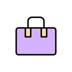 Fashion bag 2 colored line icon. Simple colored element illustration. Fashion bag concept outline symbol design from Bag set