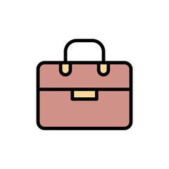 Briefcase 2 colored line icon. Simple colored element illustration. Briefcase concept outline symbol design from Bag set