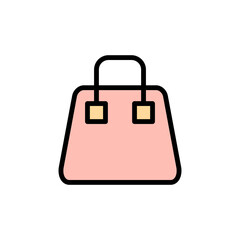 Fashion bag 2 colored line icon. Simple colored element illustration. Fashion bag concept outline symbol design from Bag set