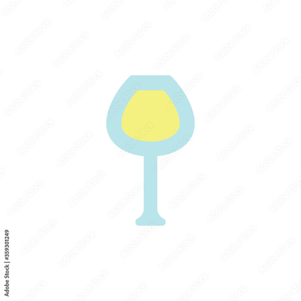 Poster red wine glass colored icon. simple colored element illustration. red wine glass concept symbol desi
