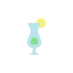Cocktail, glass colored icon. Simple colored element illustration. Cocktail, glass concept symbol design from Bar set. Can be used for web and mobile