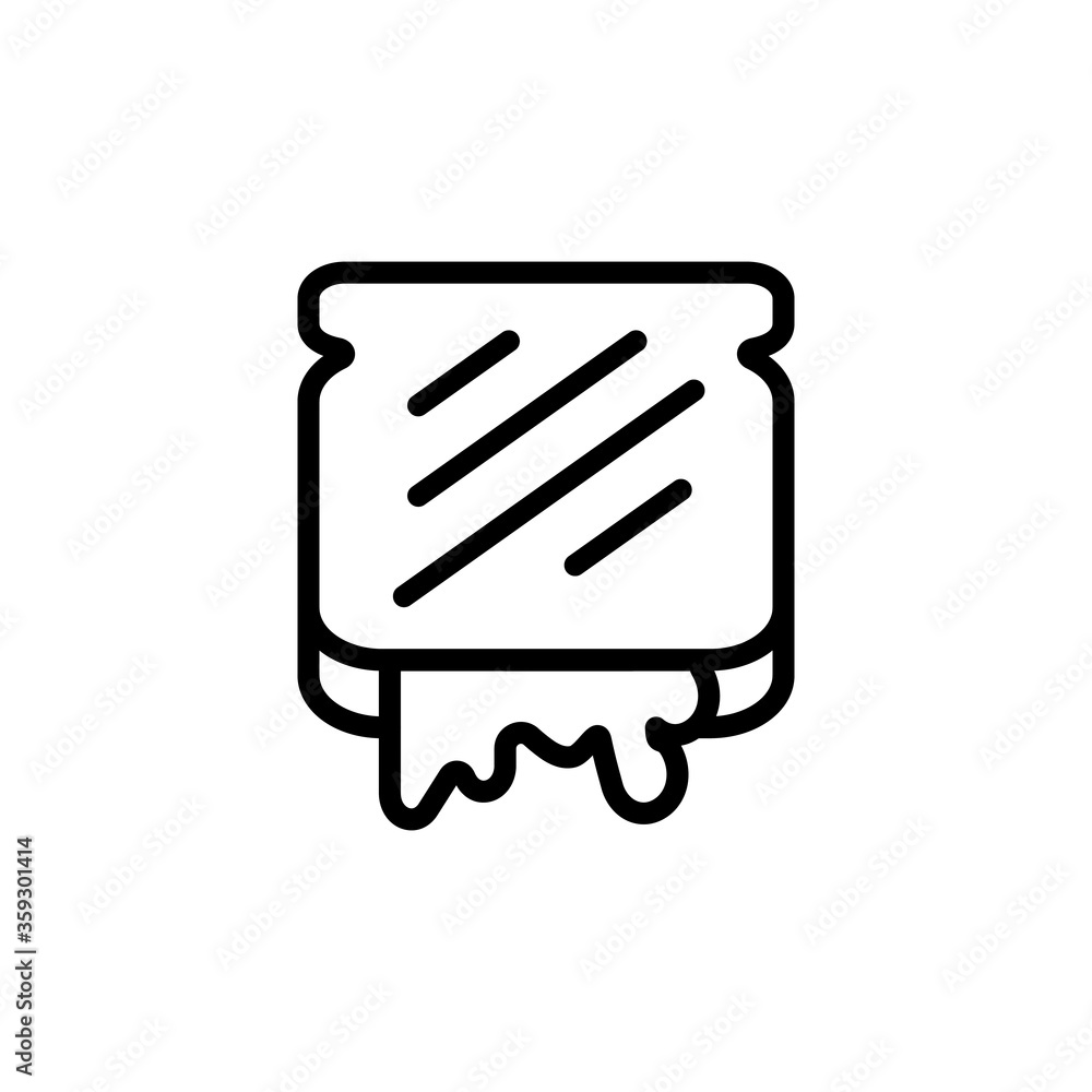 Poster sandwich, cheese icon. simple line, outline vector elements of dairy product icons for ui and ux, we