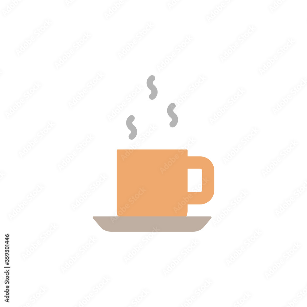 Poster coffee, cup colored icon. simple colored element illustration. coffee, cup concept symbol design fro