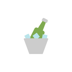 Beer bowl, ice colored icon. Simple colored element illustration. Beer bowl, ice concept symbol design from Bar set. Can be used for web and mobile