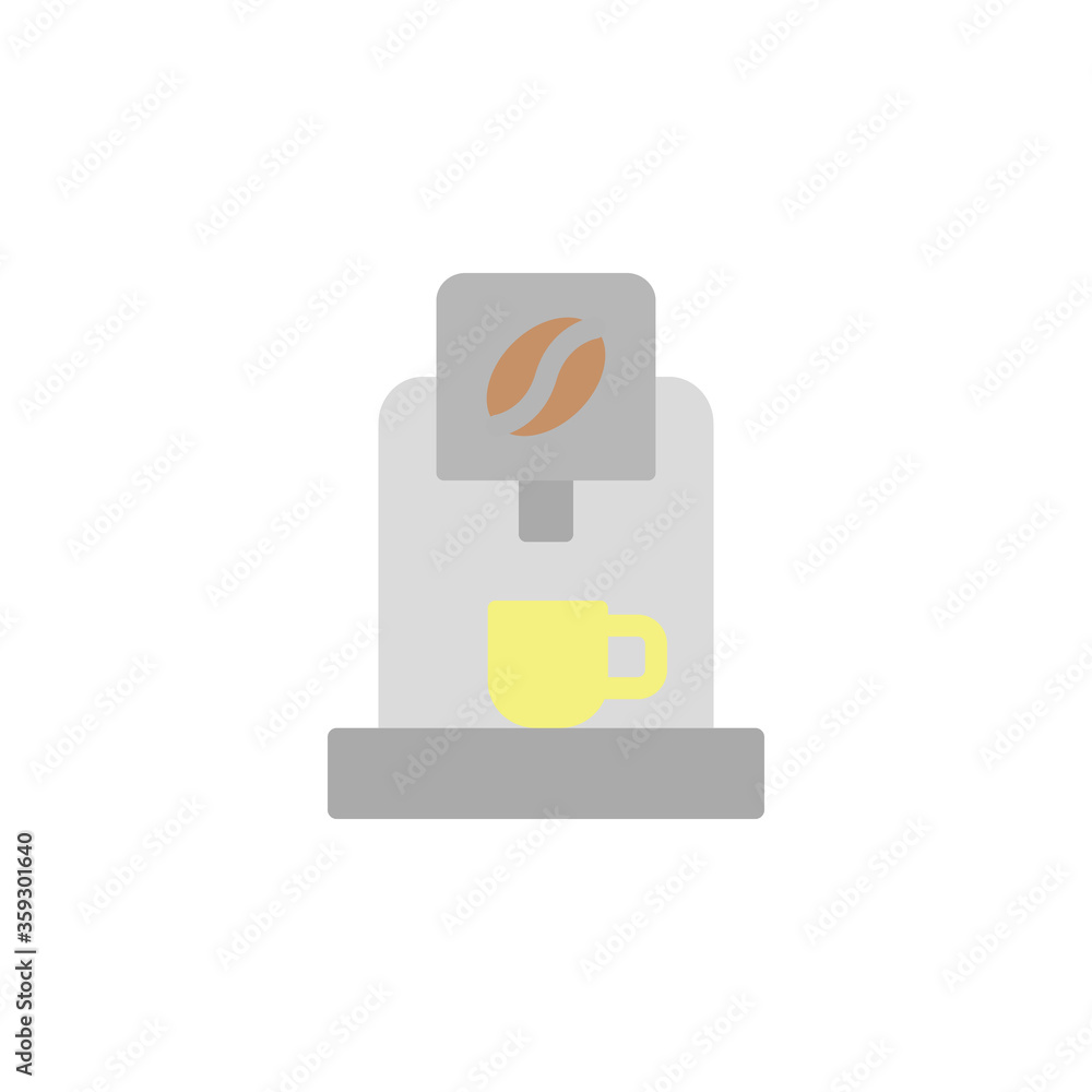 Poster espresso maker colored icon. simple colored element illustration. espresso maker concept symbol desi