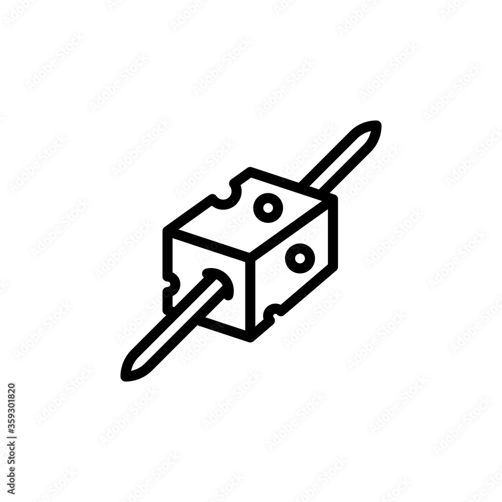 Poster cheese slice icon. simple line, outline vector elements of dairy product icons for ui and ux, websit