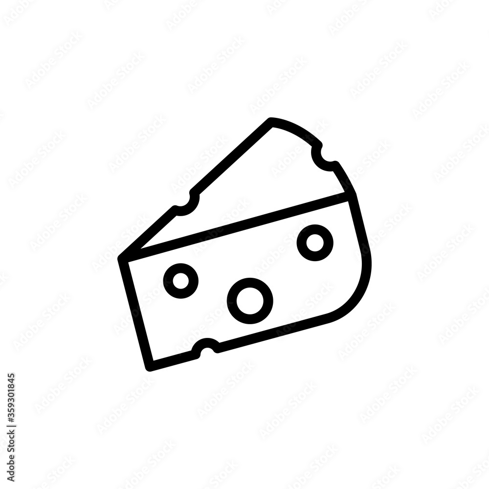 Poster cheese slice, dorblu icon. simple line, outline vector elements of dairy product icons for ui and ux