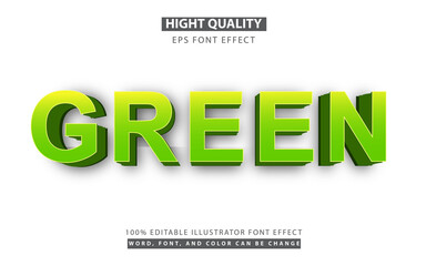 3D Editable text effect illustrator. Typography style element for headline cover, promotion