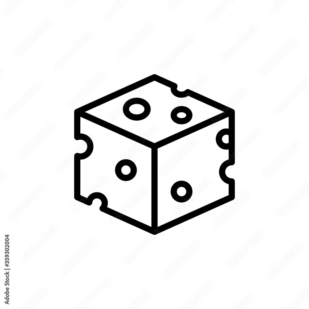 Poster cheese slice icon. simple line, outline vector elements of dairy product icons for ui and ux, websit