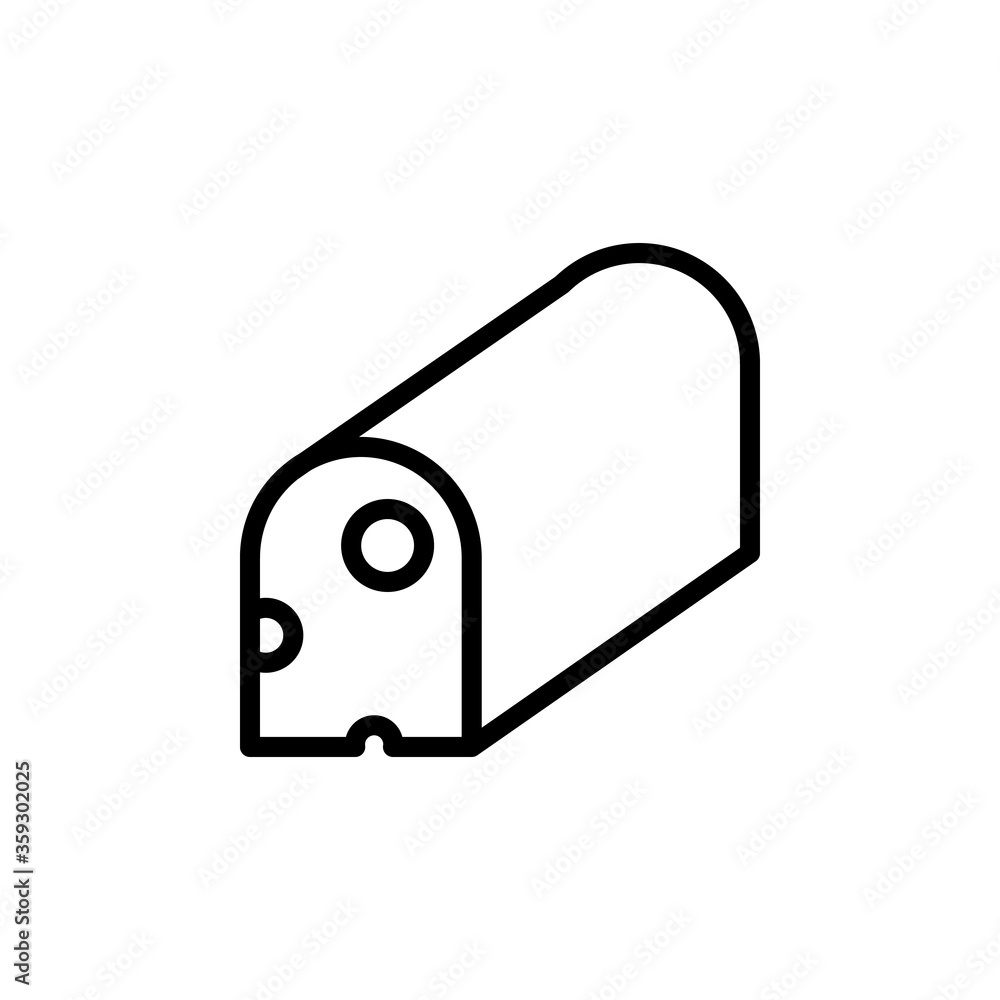 Poster cheese slice icon. simple line, outline vector elements of dairy product icons for ui and ux, websit